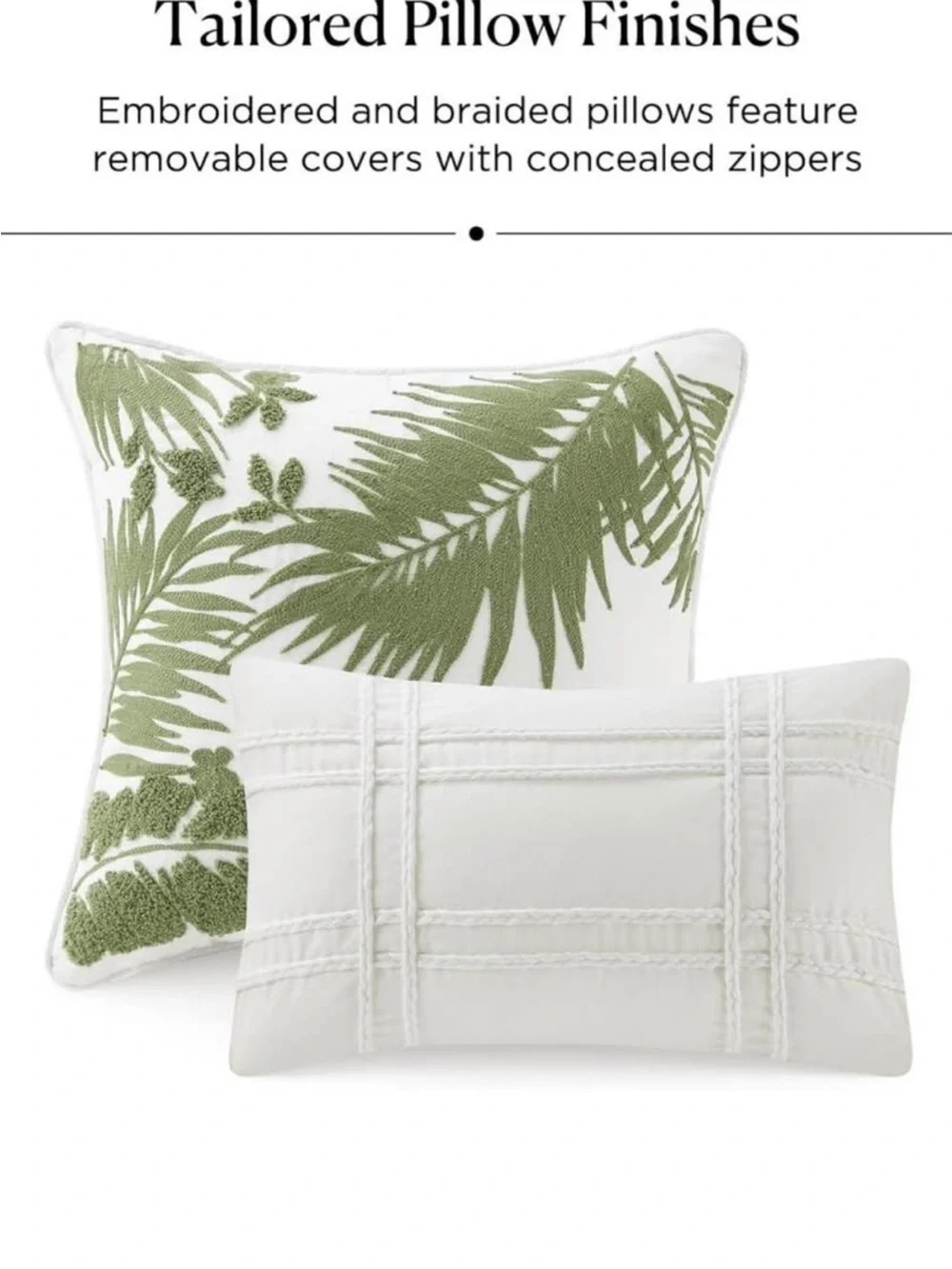 Harbor House King Comforter Set, Tropical Palm Print, Soft Cotton Oversized